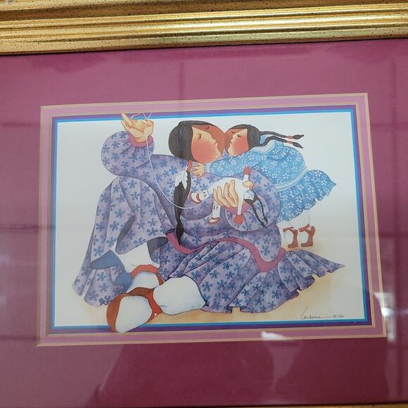 Vintage Barbara Lavallee Alaskan Art Prints Lot of 2 Framed Matted 1990 - Picture 4 of 11